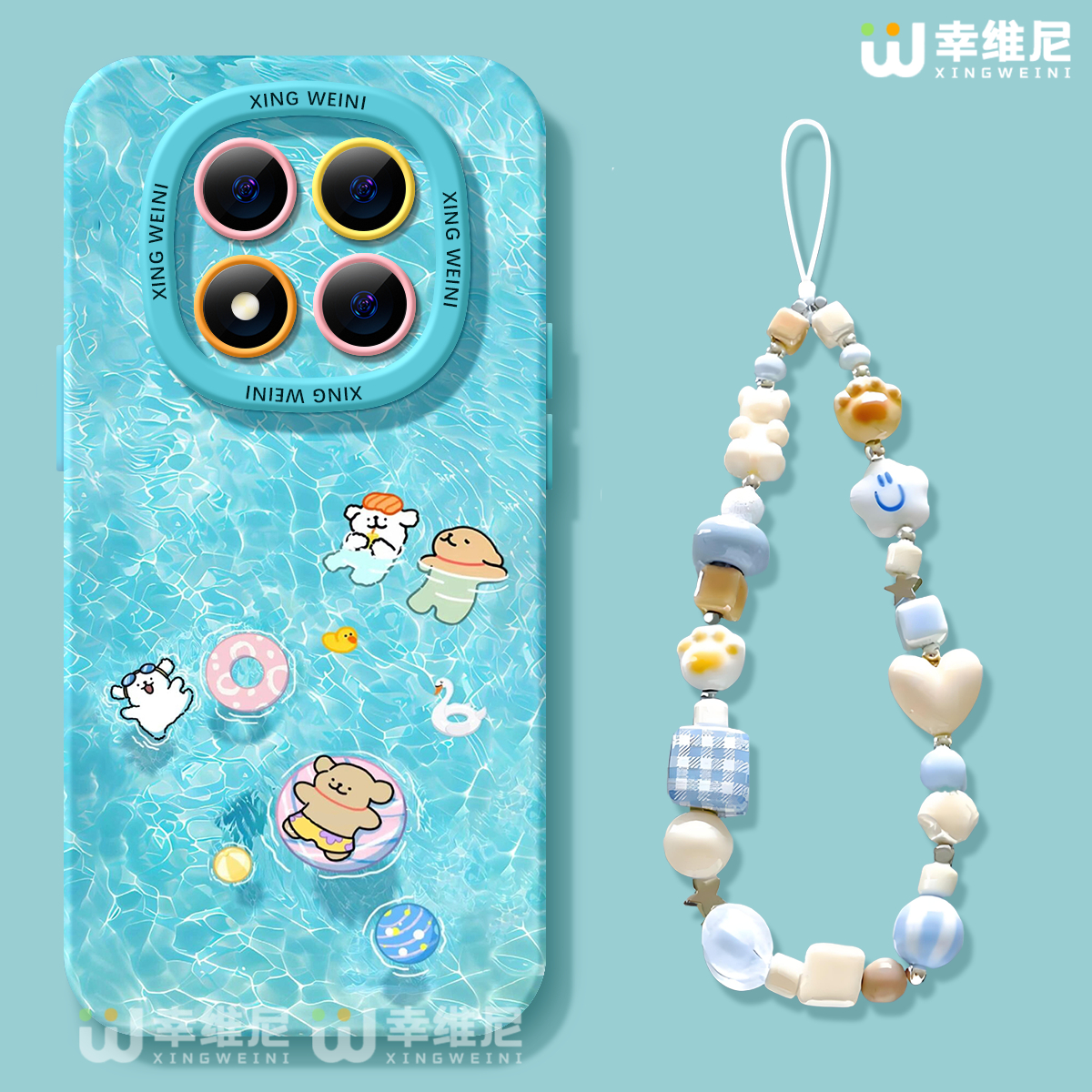 适用红米note14手机壳女款note13保护套小米note11pro硅胶Turbo4防摔10pro全包note12/11泳池小狗软12turbo外