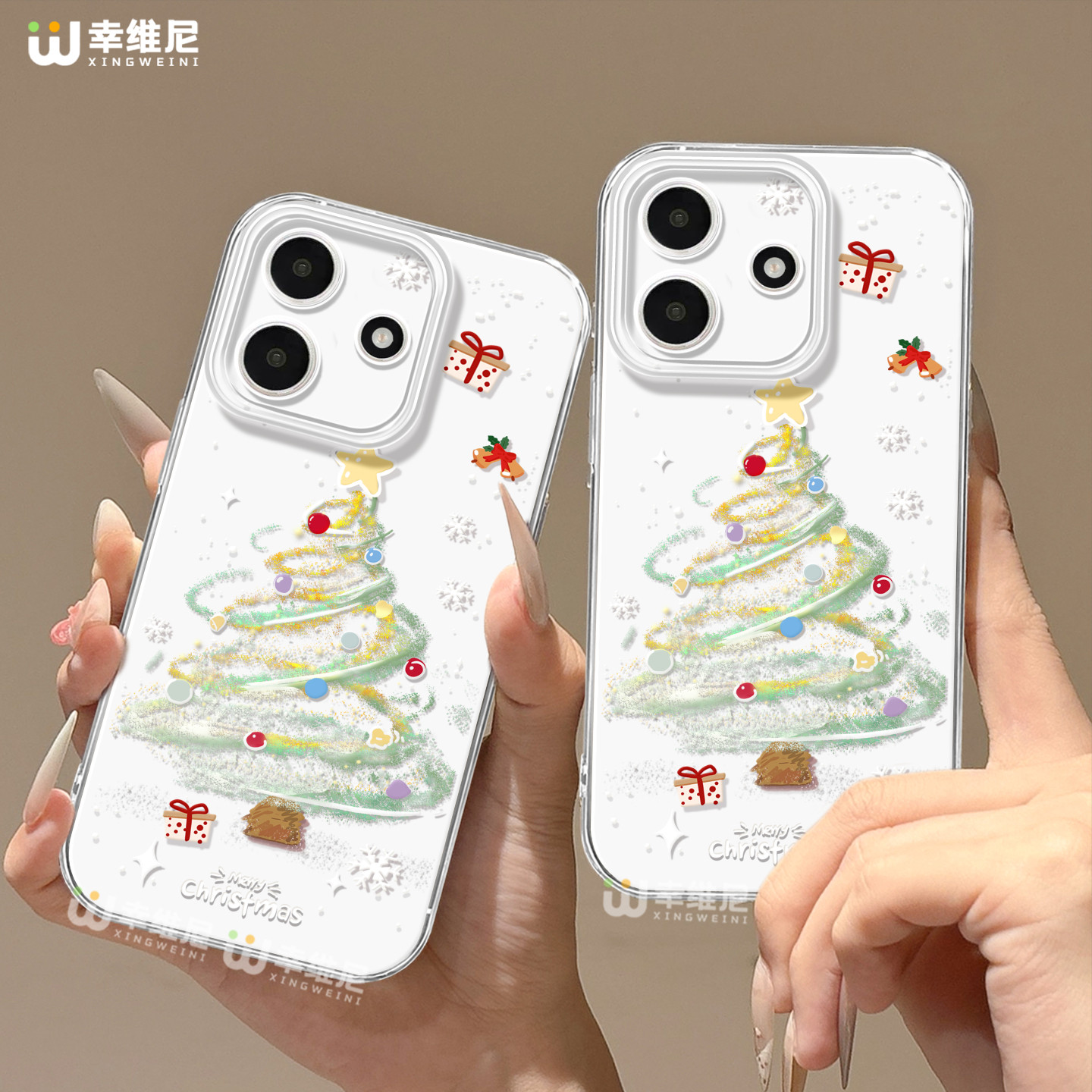 适用红米note15pro手机壳圣诞款note14保护套小米note13圣诞树Turbo4防摔10pro全包note9透明12turbo硅胶软壳