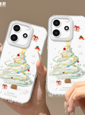 适用红米note15pro手机壳圣诞款note14保护套小米note13圣诞树Turbo4防摔10pro全包note9透明12turbo硅胶软壳