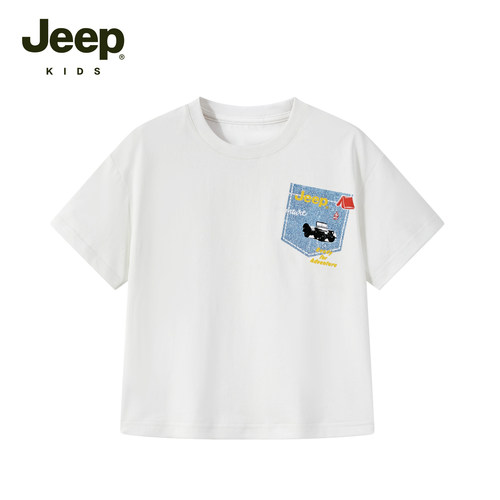 【大潘专享】Jeepkids儿童口袋印花短袖D362NT6673