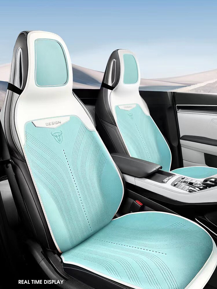 新款翻毛皮汽车坐垫运动座椅垫子四季通用小蛮腰四季麂皮座垫透气