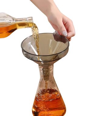 漏厨房大口径万能加厚酒漏斗倒油神器工具漏油多用口分装酒口大号