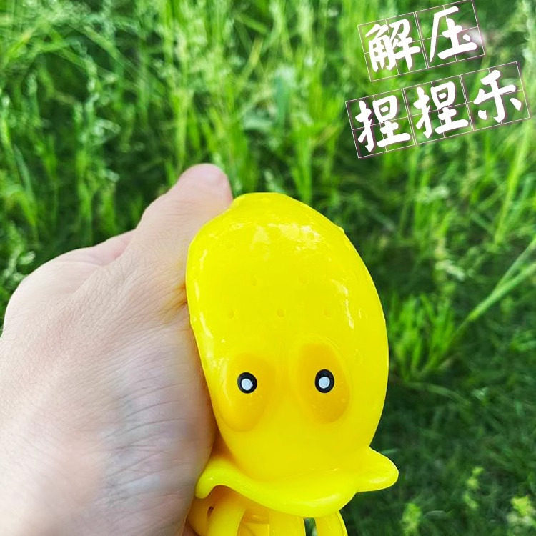 玩水减压水上章鱼洗澡玩具小婴儿亲子夏天发泄捏捏球喷水泡澡游