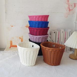 脏衣服收纳筐仿藤编家用简约放衣服的收纳筐玩具脏衣物篮篓子大号