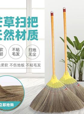 芒草扫把扫地扫帚高粱苗笤帚扫把家用学校工厂地板清洁凤尾草