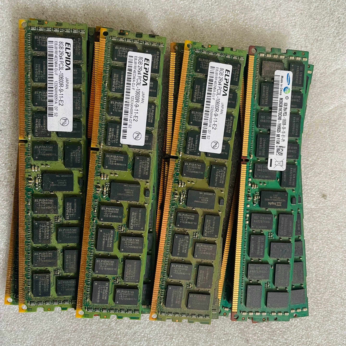 {议价}16根，尔必达ELPIDA 8GB DDR3内存条，2RX4