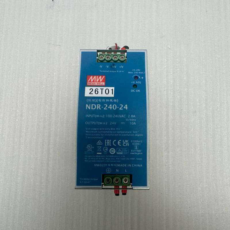 议价：明纬NDR-240-24开关电源 24V 10A