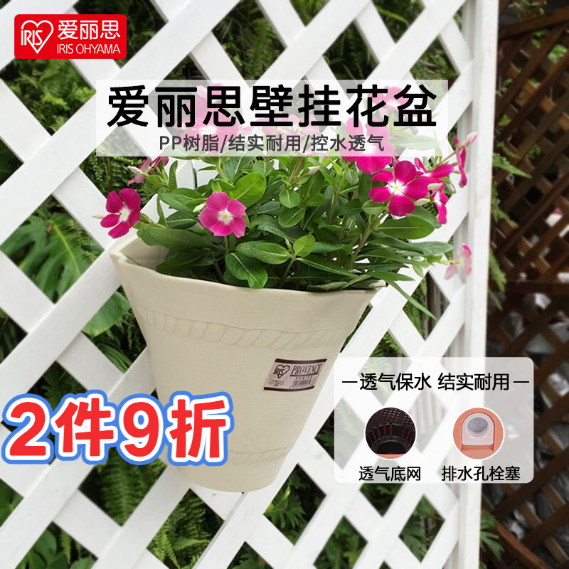 爱丽思壁挂花盆加厚树脂半圆塑料吊篮创意多肉悬挂式盆栽爱丽丝盆