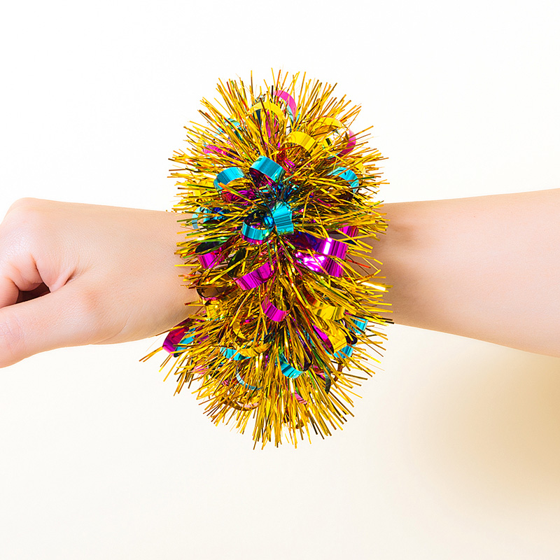 六一元旦表演出皮筋运动会手腕花