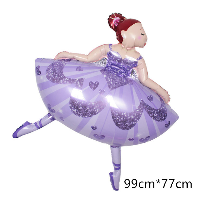 乖果卡通造型大号芭蕾舞女孩铝膜气球 生日派对装饰 跳舞女孩气球