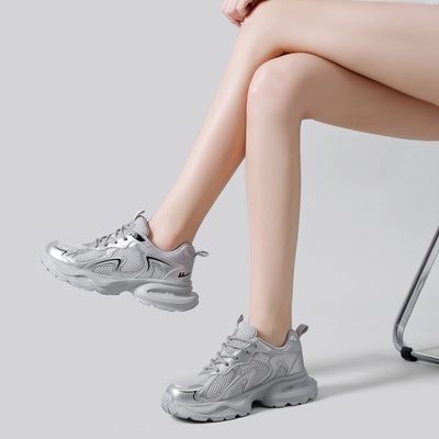 Warrior/回力2025新款银色老爹鞋