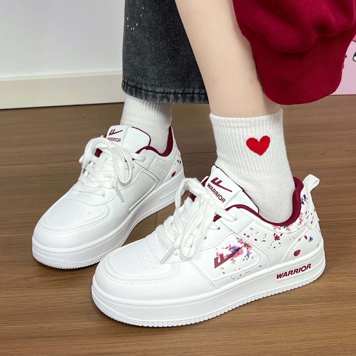 回力2026春季新款厚底增高板鞋女