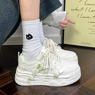 Warrior/回力女鞋2026年超火的鞋子春款百搭厚底增高板鞋小白鞋女