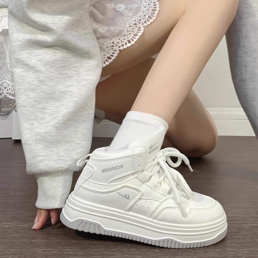 回力厚底高帮小白鞋女ins潮板鞋