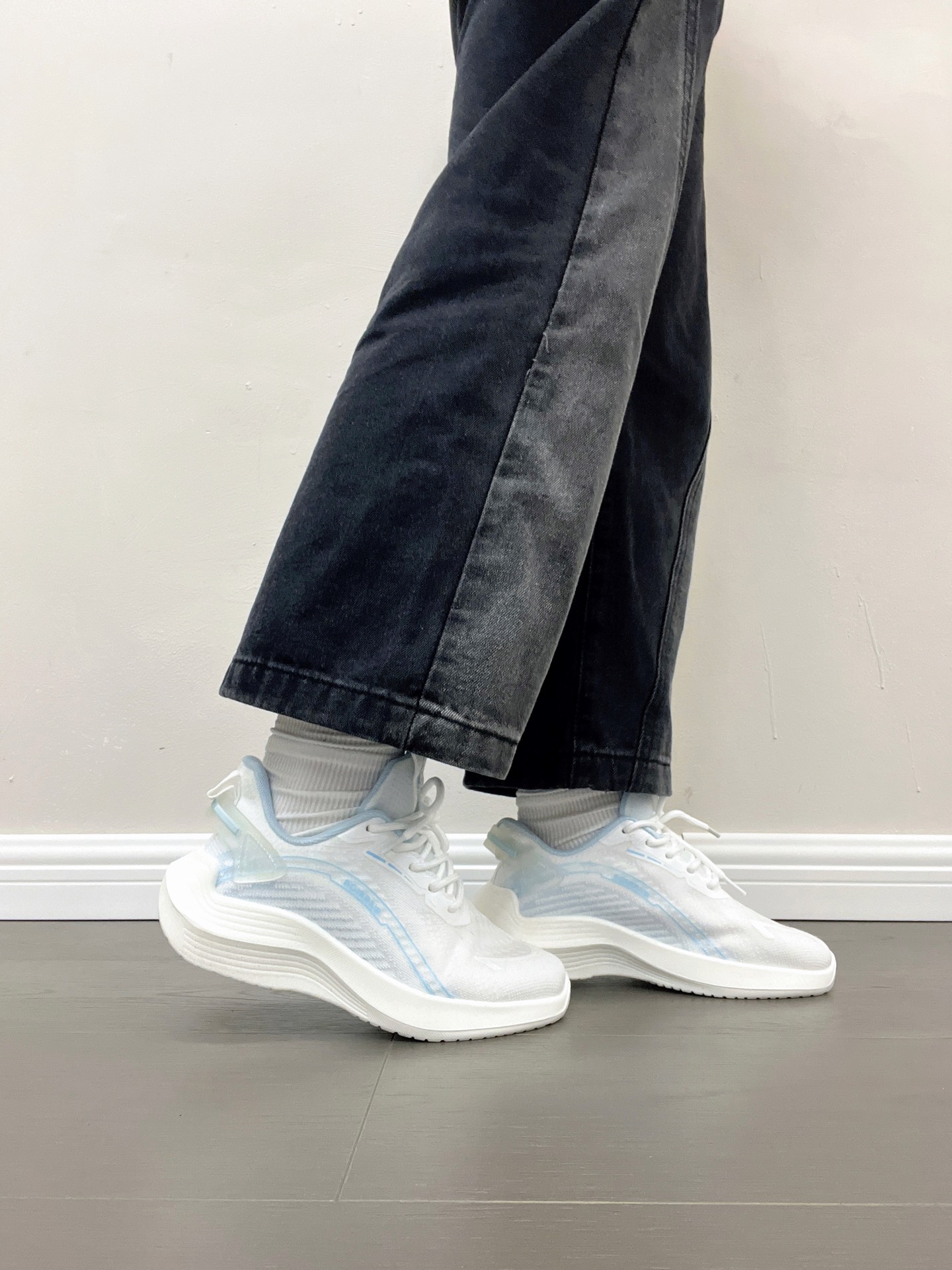 回力海盐蓝网面运动鞋2024秋季新款软底学生百搭休闲鞋跑步鞋女鞋