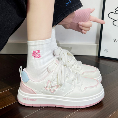 回力2026厚底蝴蝶结小白鞋女板鞋