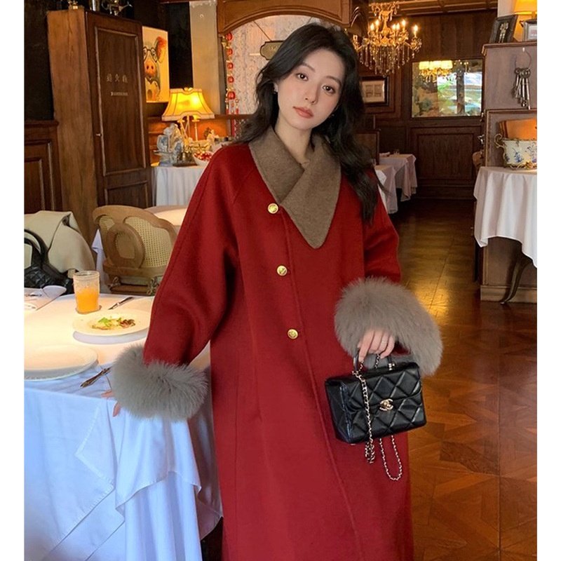 大码女装红色圣诞大衣过年战袍毛呢外套羽绒服胖mm冬季新款25178,女装/女士精品,大码羽绒服,淘宝优惠券,粉丝福利购,淘宝优惠卷