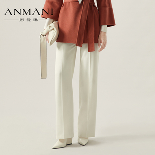 商场同款-ANNMEL恩曼琳23秋季新品时尚摩登高腰直筒长裤P344804A