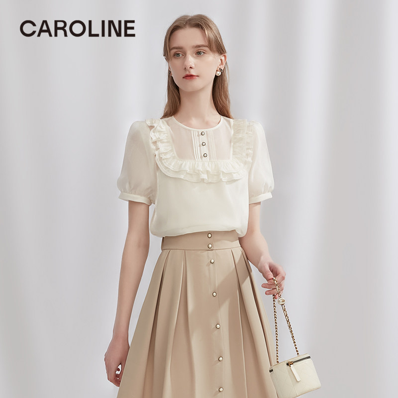 CAROLINE卡洛卡洛琳雪纺衫CA