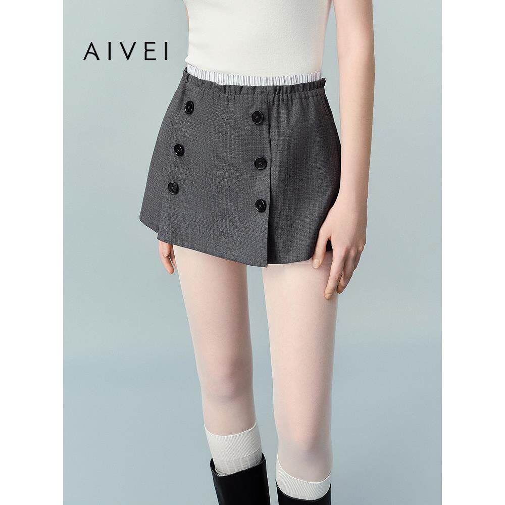 AIVEI欣贺艾薇2026夏季新裙裤松紧双裤头小个子休闲短裤XSV3Y02A