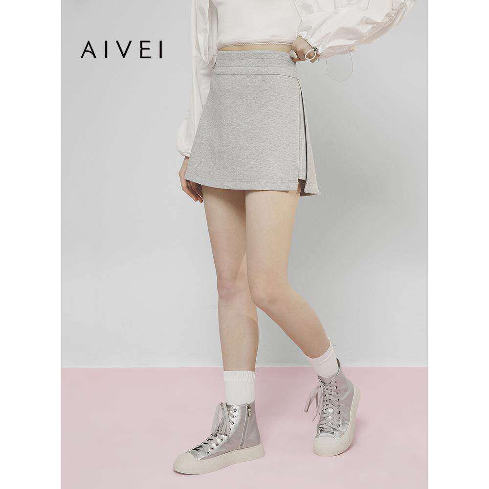 【高尔夫系列】AIVEI欣贺艾薇2025春美式运动防走光开叉卫衣短裙