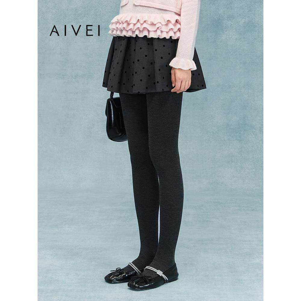 AIVEI欣贺艾薇2025冬季新日系复古芭蕾风波点短裙半身裙XRV7Q37A