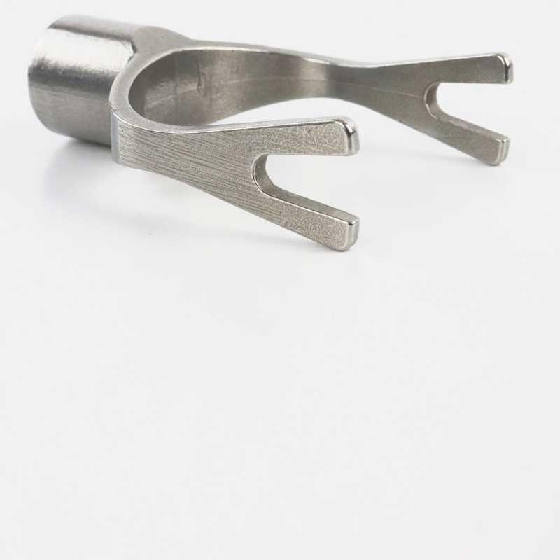 不锈钢衣叉头拉钩挑挂衣架撑衣杆接头伸缩晾衣杆加大金属U型叉头