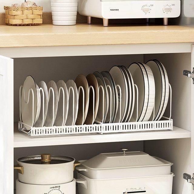 深柜橱柜可伸缩锅具碗碟收纳神器厨房柜子内碗盘子锅盖沥水置物架