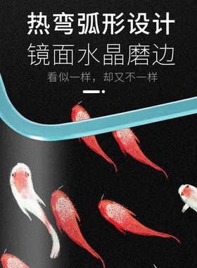 新汉江金晶至纯超白玻璃鱼缸水草缸造景缸小中大型缸定制鱼缸包邮