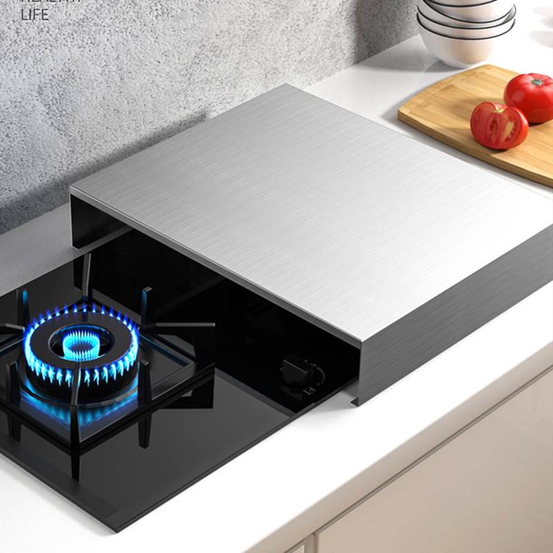 炉灶置物架燃气灶盖板罩全封闭灶台口盖板家用防油灶具支撑不锈钢图片