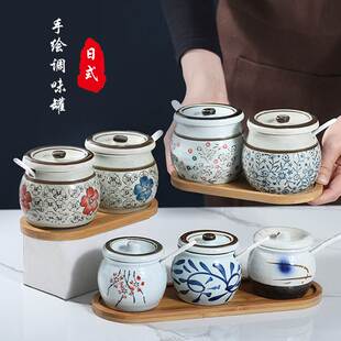 储存精盐猪油盐罐子大容量收纳面馆香料商用餐饮店辣椒罐油罐复古