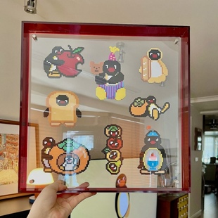 透明亚克力相框照片摆台拼图挂墙海报字画装 裱画框彩色超薄展示架