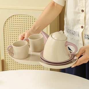 家用客厅待客轻奢高档结婚乔迁送礼陶瓷 水壶茶壶茶杯水具套装