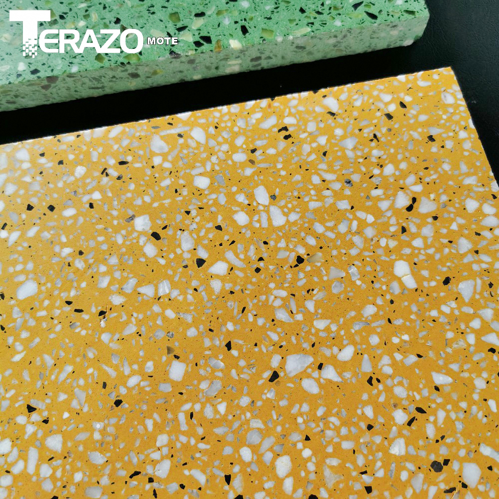TERAZO水磨石预制无机荒料型 可与多种材质搭配地面台面 日落大道