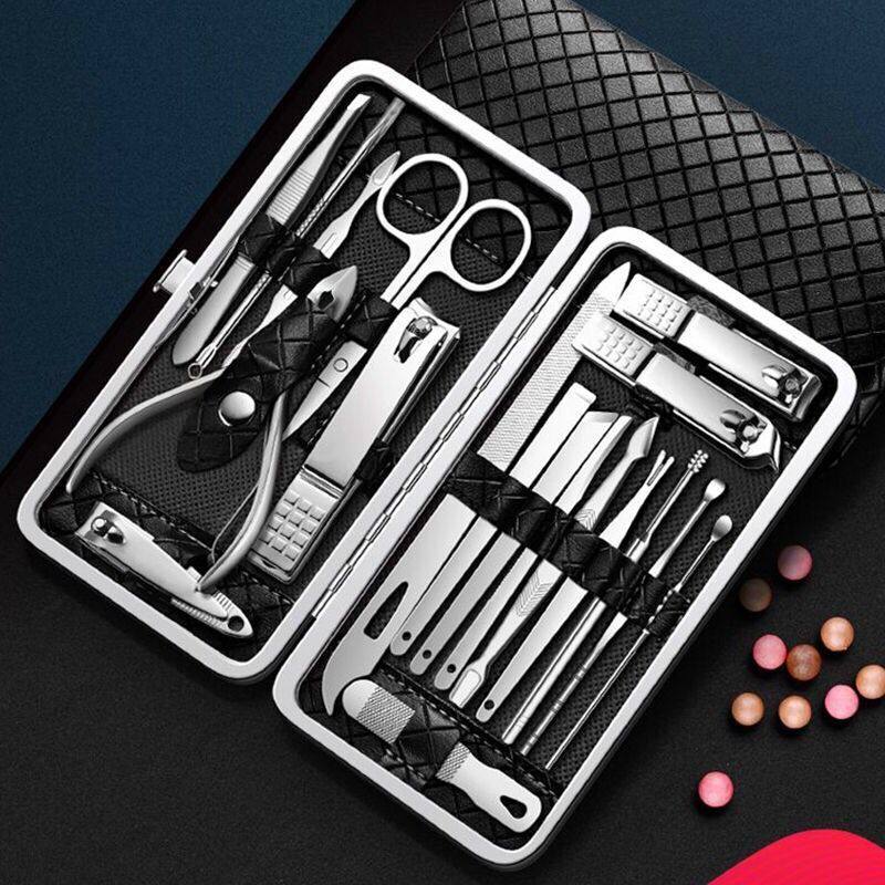 修剪指甲刀套装家用修脚钳鹰嘴甲沟脚美甲剪刀不锈钢指甲剪8-19套