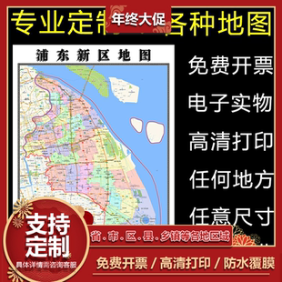 浦东新区地图1.1m上海市全图行政信息交通区域划分高清新款贴图