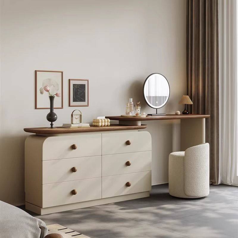 中古风全实木烤漆梳妆台化妆桌斗柜一体胡桃木2025新款感轻奢,住宅家具,梳妆台/桌,淘宝优惠券,粉丝福利购,淘宝优惠卷