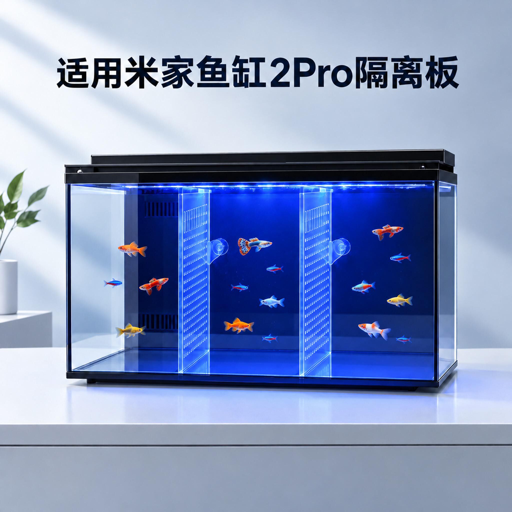 画法几何适用小米米家智能鱼缸2Pro专用隔离板改装分隔板斗鱼