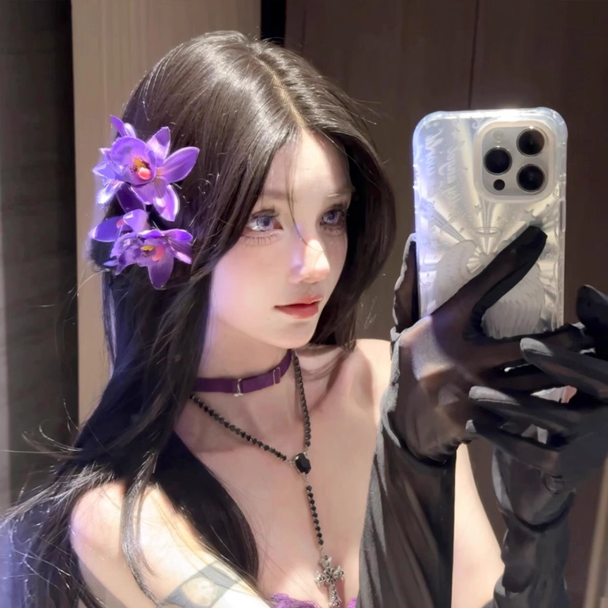 超滑黑丝蕾丝丝袜手套女款晚礼服新娘结婚婚纱手丝性感分指护