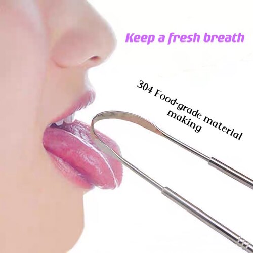 Tongue coating cleaner tongue brush genuine tongue scraper