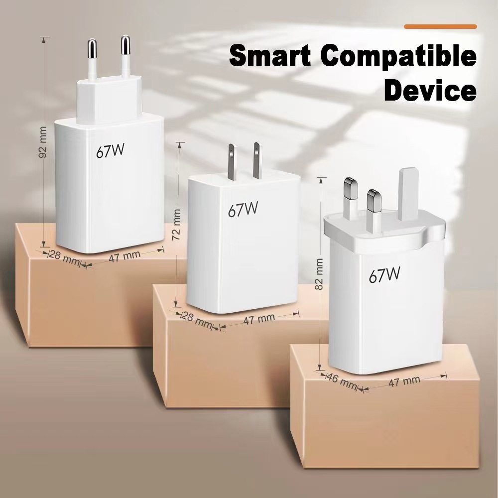 适用于Mobile phone charger USB Tepy-C 67w power adapter