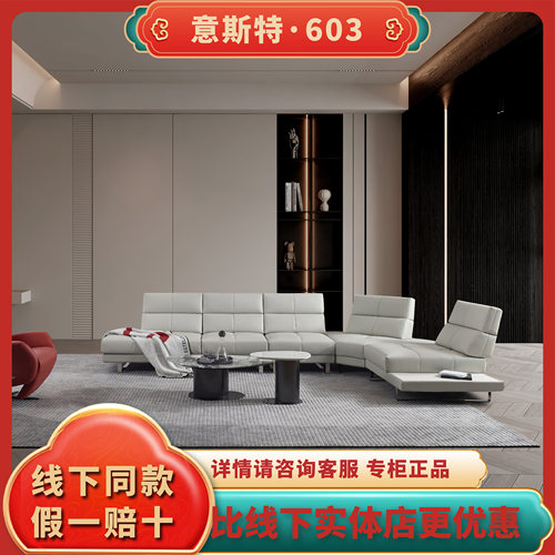 ESTELLER/意斯特603线下同款 意式真皮组合沙发 轻奢客厅沙发
