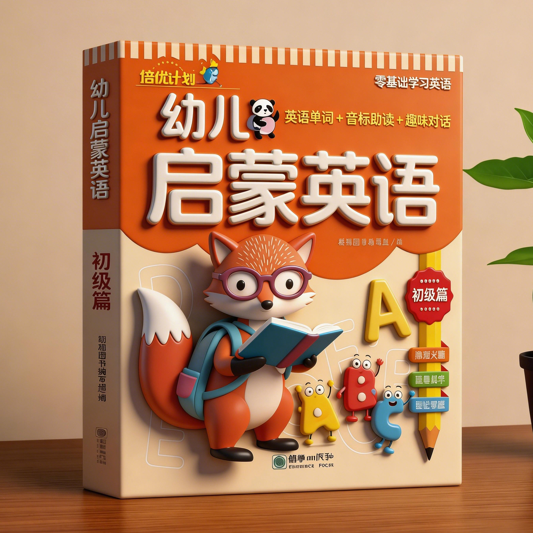 幼儿英语启蒙教材教具绘本零基础英语自然拼读单词记背音标速记早教书有声书3到6岁幼儿园幼小衔接预备级教材情景对话与口语练习