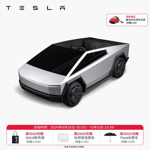 Tesla/特斯拉 Cybertruck 儿童车后轮驱动电子制动装置可调节座椅
