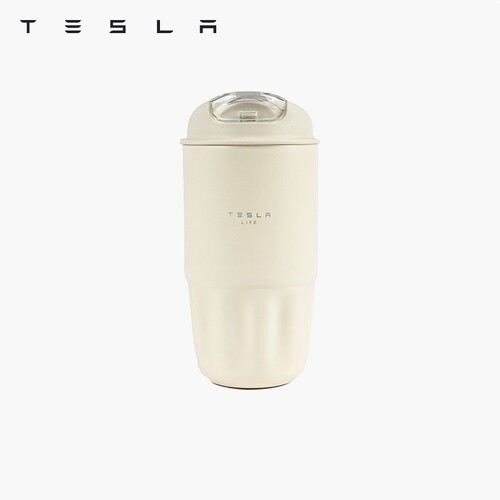 Tesla/特斯拉白色哑光咖啡杯