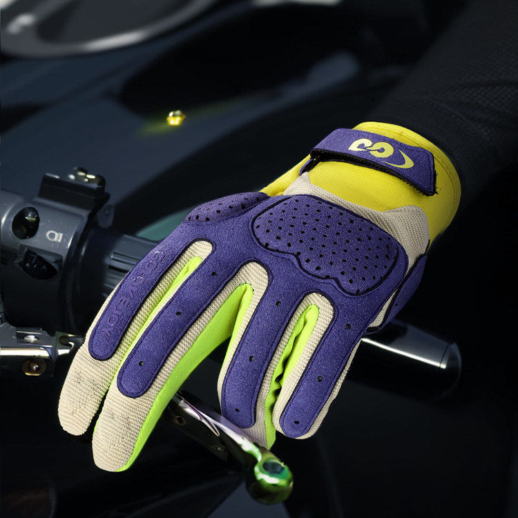 骑行手套机车夏季防晒透气女式男士全指可触屏新款越野摩托车专用
