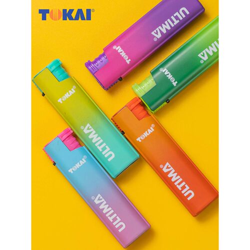 日本TOKAI东海正品防风一次性打火机炫彩金属创意个性家用防爆