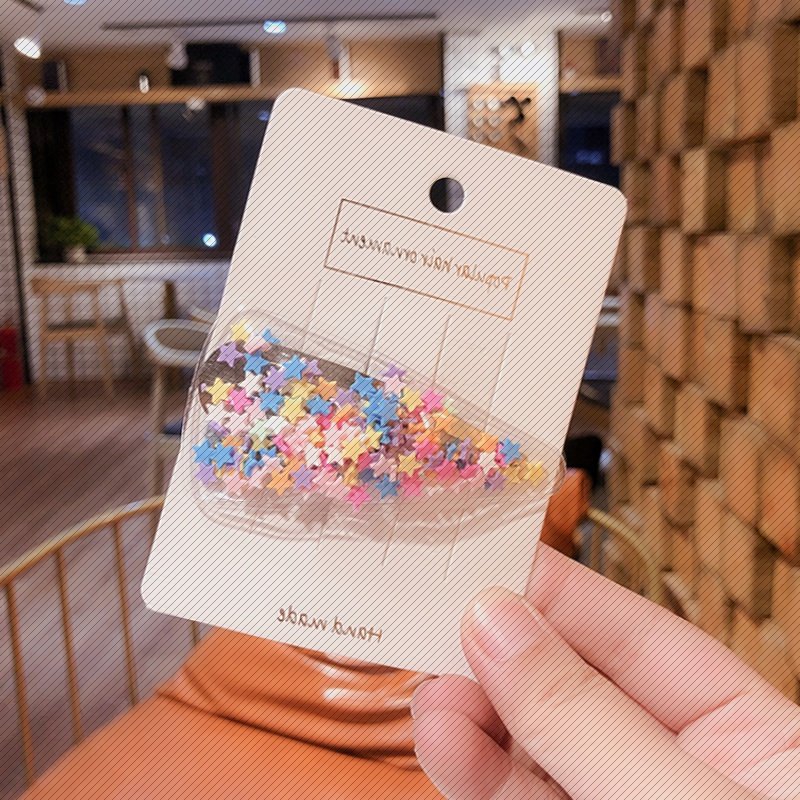 抖音新款PVC小星星糖果树脂软陶韩国东大门款三角BB夹发饰头饰品