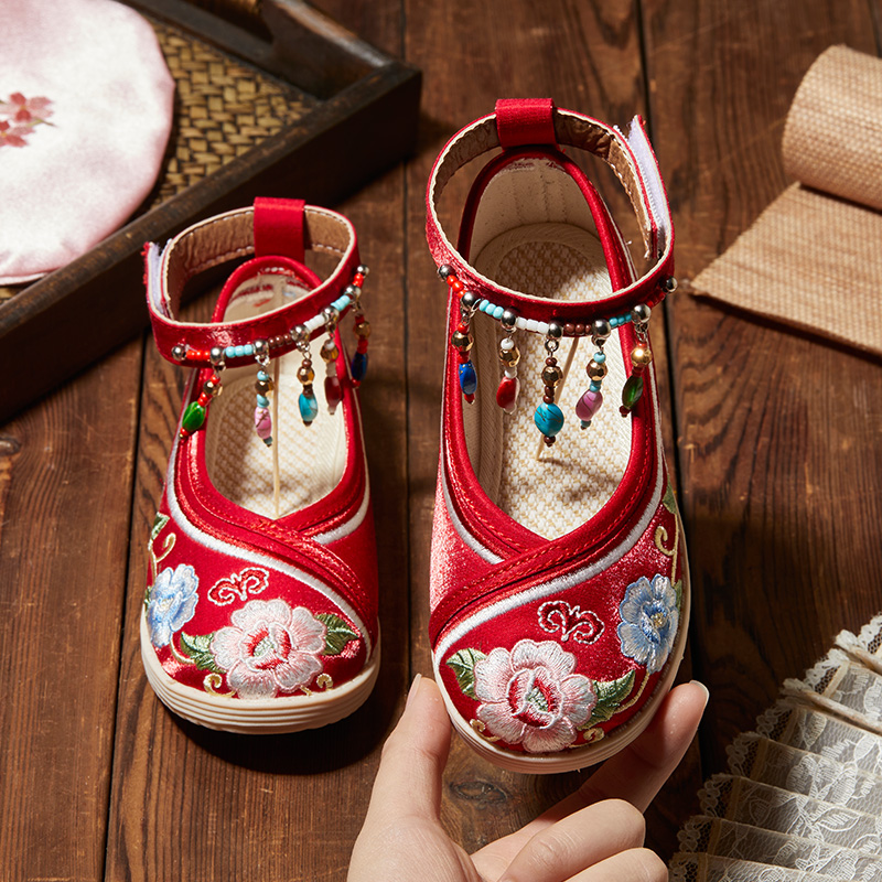 熱銷1W+女童漢服鞋繡花鞋