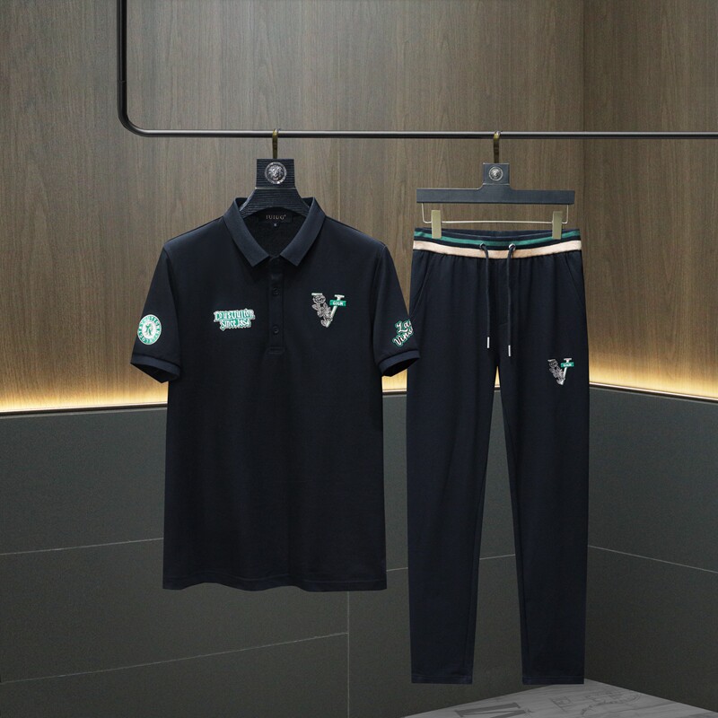 2024夏季 IUIUG丝光棉短袖长裤套装男 可单件卖 D320-T87615-P205图片